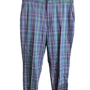 Vintage ORVIS Men's Plaid Golf Pants Blue and Green